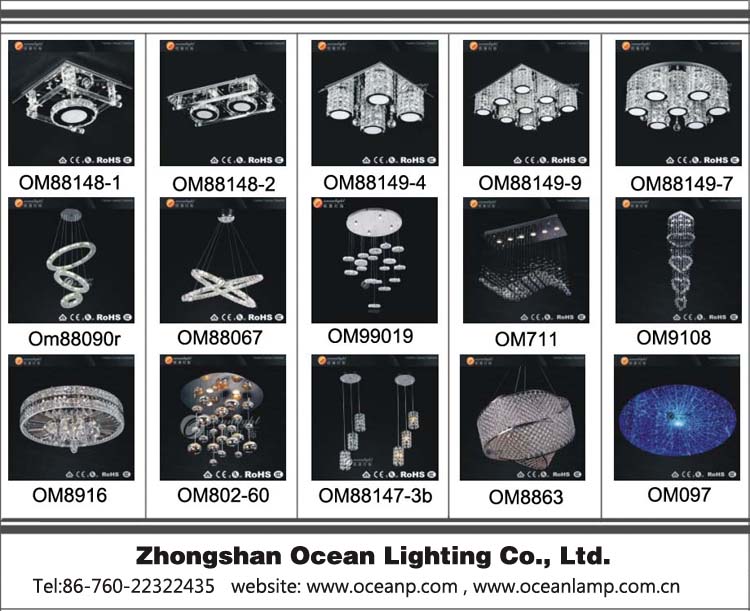 Hotel Lobby Chandelier Lighting, Project Hotel Lighting Fixture (OM7716)