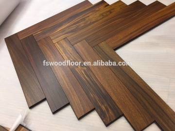 African iroko herringbone hardwood flooring