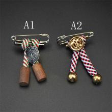 2016 unisex satin European style cord two colors brooch pins