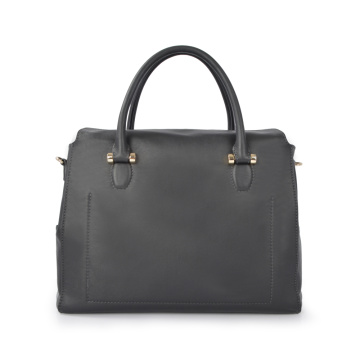 Genuine Leather Black Large Tote Bag For Lady