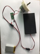 DC Motor with solar panel for the pos