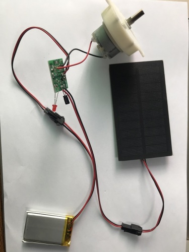 Gleichstrommotor mit Solarpanel für das Pos, Pop-Display