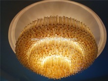 Triangle shape glass ceiling lamp