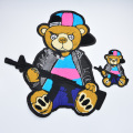 Chenille borduurwerk kat patch handdoek cartoon badges