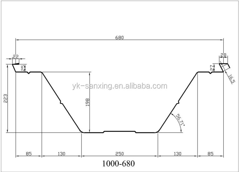 sanxing ACM k q span arch roof roll forming machine