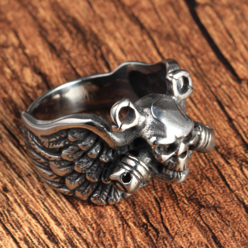 Halloween Stainless Steel Skull Finger Rings for men