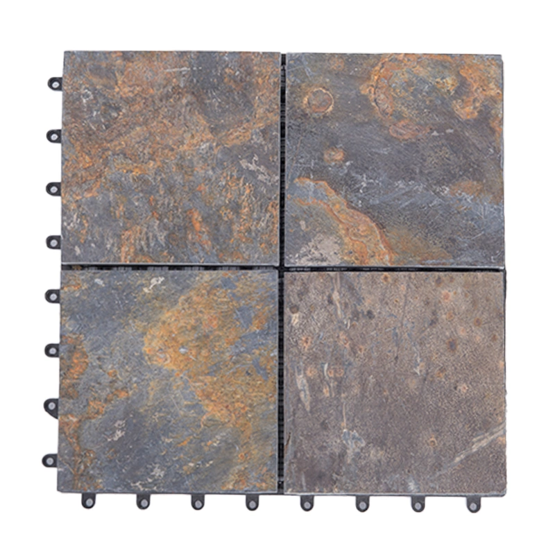 Exterior Tile Interlocking Click Clack Stone Tile Natural Stone Marble Tile DIY