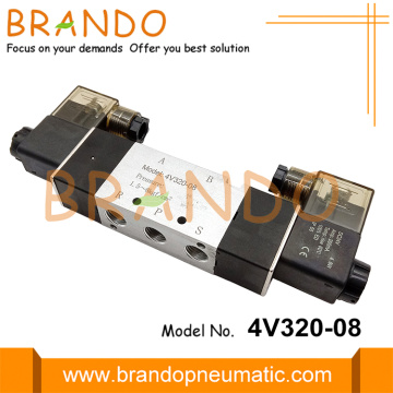 5/2 Yollu 1/4 &#39;&#39; Pnömatik Yönlü Solenoid Valf 4V320-08