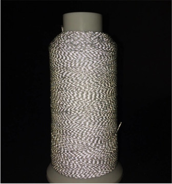 0.375mm thick Grey reflective embroidery thread