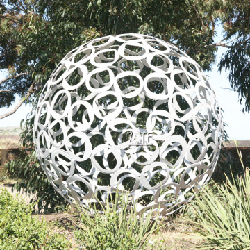 Outdoor Metal Stainless Steel Hollown Ball Sphere Sculpture