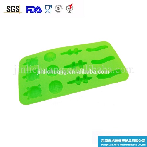 2016 hot selling high quality Cute little animal shapes silicone ice cube tray