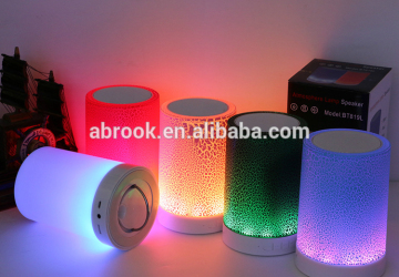 Colorful touch sensor led bluetooth speaker 2016 with fm radio