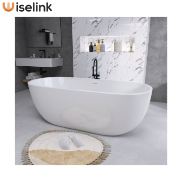 Wiselink solid surface freestanding bathtub