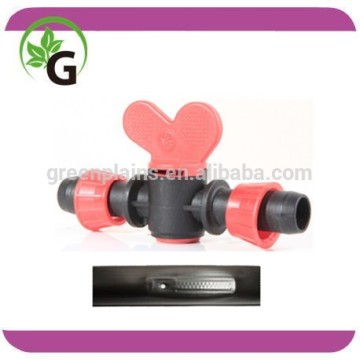Drip tape coupling valve, mini valve for irrigation