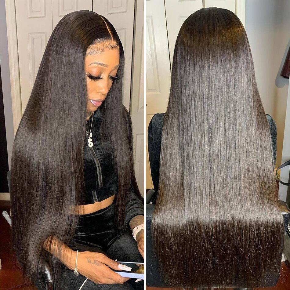 Brazilian raw unprocessed virgin hair Wigs Pre Plucked Hair Line with Baby Hair 13 * 4 HD Lace Frontal wigs