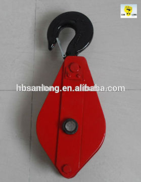 Open single wheel rope pulley blocks
