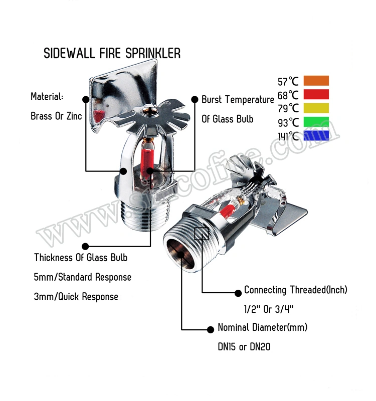 57 Degree Glass Bulb Fire Sprinkler for Fire Fighting System