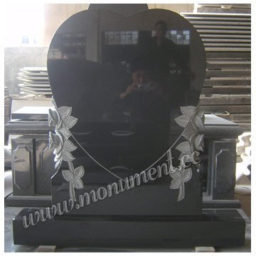 Black Granite Cemetery Headstone