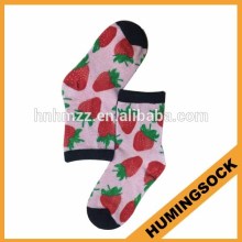 Moisture Wicking Custom Child Sock With Strawberry Digital Printing