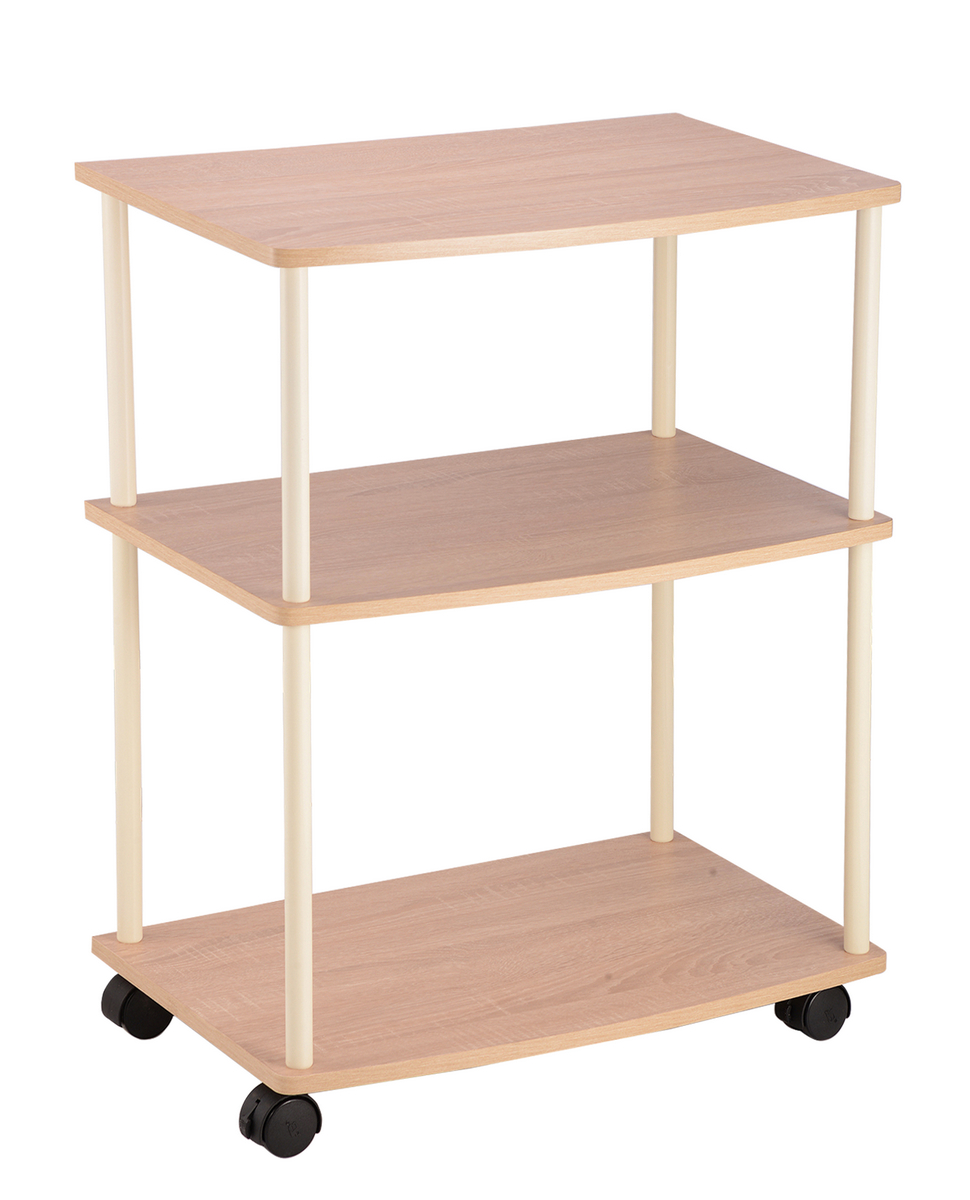 3 layer bookcase with wheels