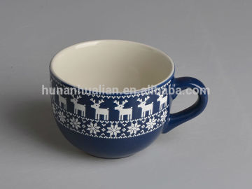 6OZ elk design hand painting ceramic cup