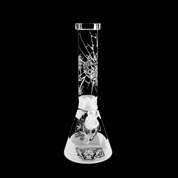 Hot Selling Heavy 15inch Beaker Dry Herb 5mm Thickness Glass Water Pipe Glass Smoking Pipe with Clear Downstem and Glass Bowl