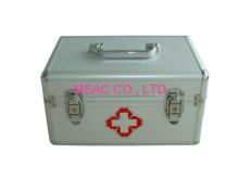Abs Sliver First Aid Kit Boxes For Carry Doctor Equipment , First Aid Cases