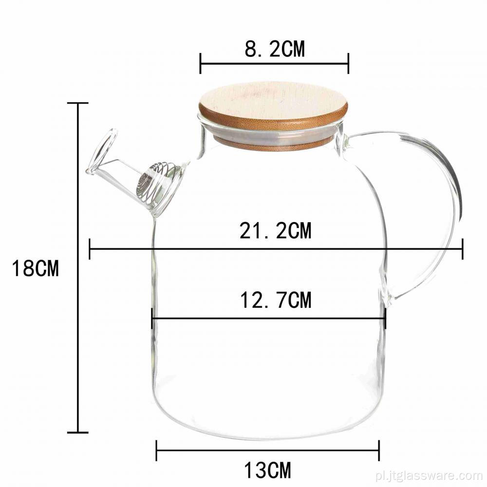 Termoizolowany szklany dzbanek na kawę ręcznie robiony