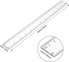Customizable Straight Clear Metric Rulers - 12 Inch Plastic Drawing Tools for School Use
