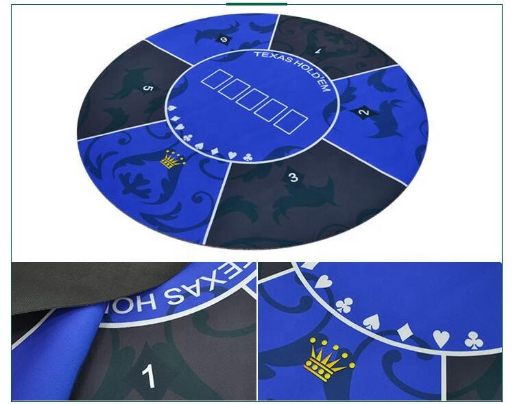 라운드 고무 후진 테이블 포커 도박 매트 사용자 정의 인쇄 고무 게임 매트