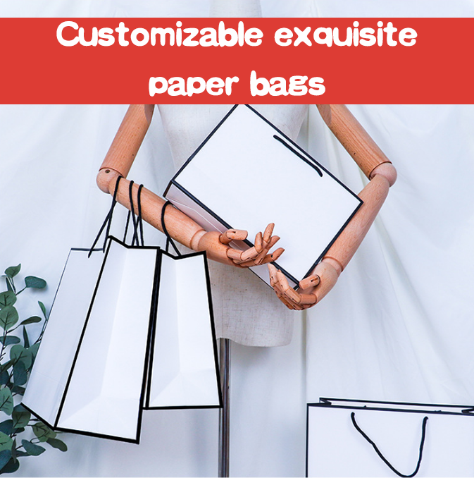 Gray custom advertising gift high-end clothing bag fashion shopping portable paper bag