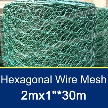 black vinyl coated poultry netting/hexagonal wire netting