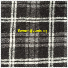 black grey white colours Tartan plaid jacquard knit boiled Wool Fabric, Woolen Cloth Fabric, Wool Cloth Fabric