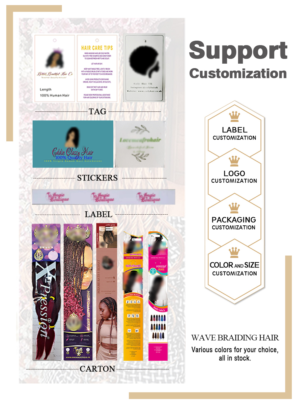 Synthetic French Curl Braiding Hair 150g wavy braiding hair curly braids attachment hair extensions