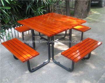 Outdoor table set metal picnic table set