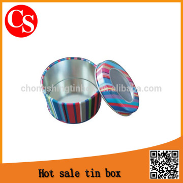 round candy packaging tin box