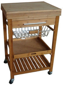 BAMBOO KITCHEN TROLLEY