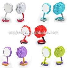 Flexible rose shape makeup mirror