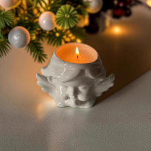 Wholesale Ceramic Angel Candle Containers for Home Decoration
