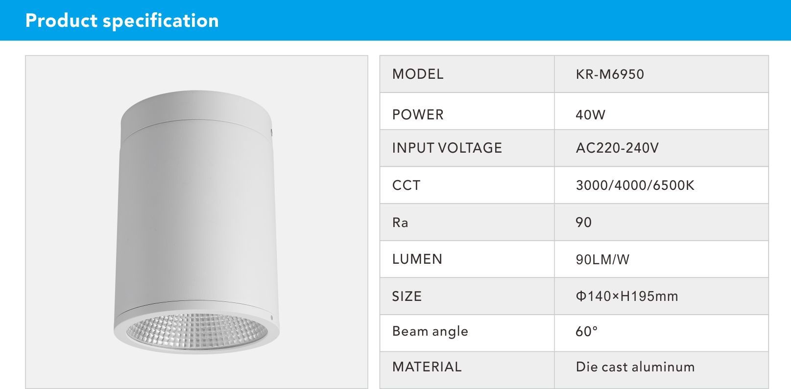 40W Led Downlight