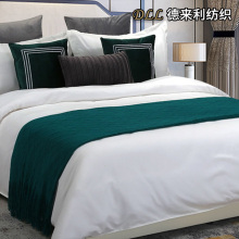 High-End Textured Bed Runner & Decorative Pillow Ensemble