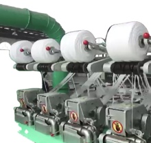 6-Spindle Lab Yarn Friction Spinning System with Twisting Machine