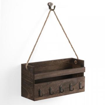 Wooden Key Rack Hanger with 5 Hooks