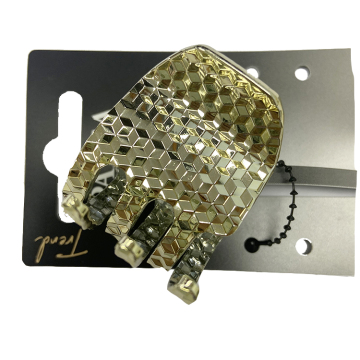 plastic Electroplated drill face hair clips jaw clips