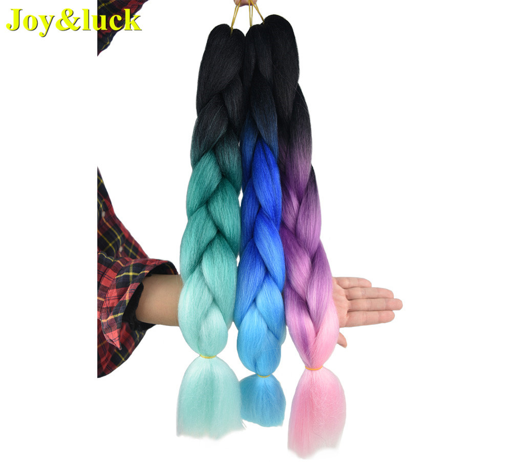 Jumbo Braids Wholesale Price Ombre Colors Hair for Women 24inches Long Twist Braids Synthetic Braiding Hair Extentions