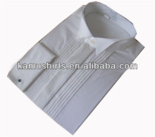 Mens wing tip collar tuxedo shirts white french cuff man shirts