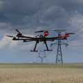 Industrial Overhead Power Line Stringing Drone