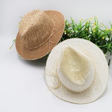 Promotion panama ladies hat beige summer paper panama hat