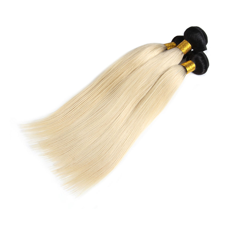 613 Blonde Ombre Color Straight Virgin Human Hair Bundles,Unprocessed Virgin Cuticle Aligned 613 Brazilian Human Hair Bundles