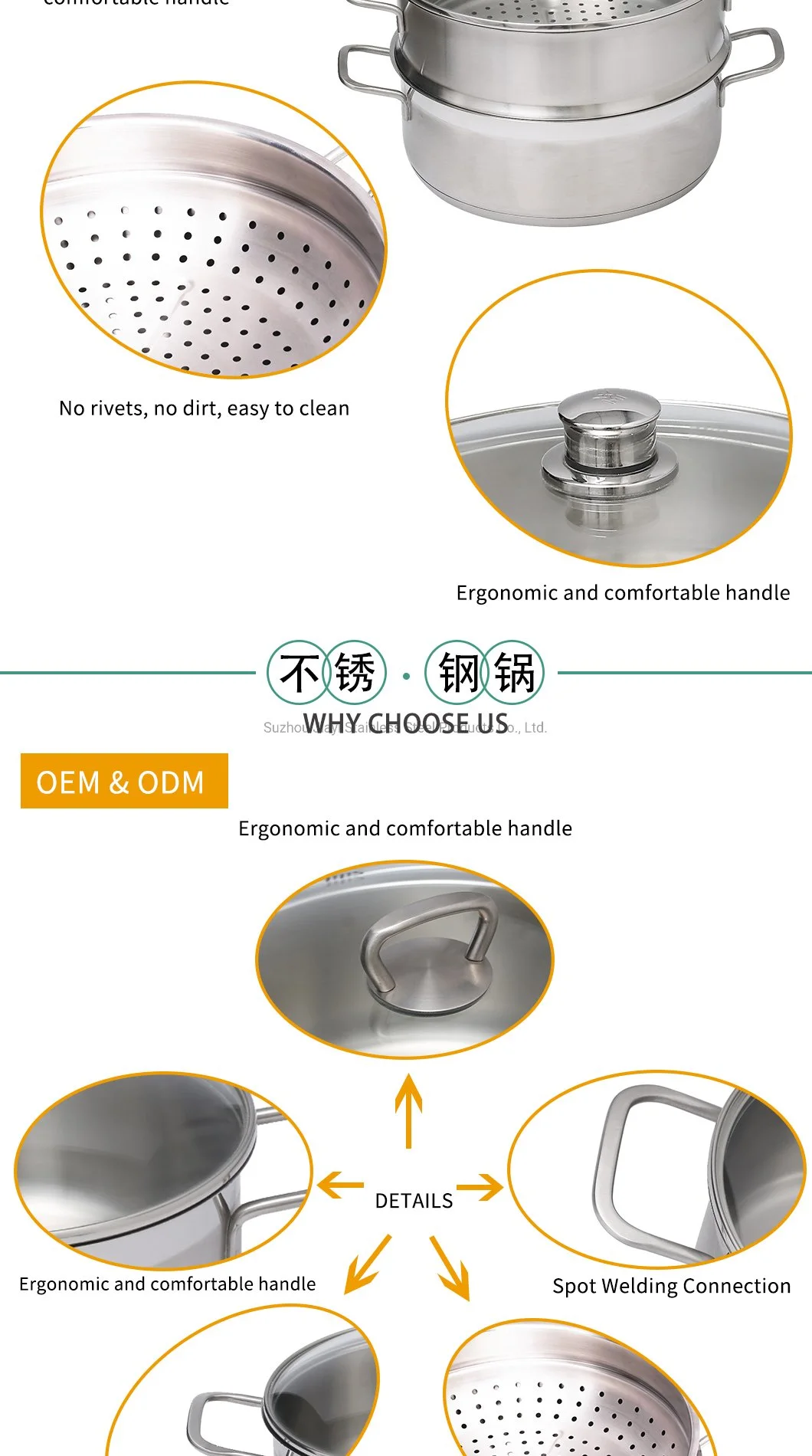 Healthy Non- Toxic Stainless Steel Liner Soup Pot, Wholesale Cookware Cooking Stockpot Soup, Cheap Kitchen Cooking Pot